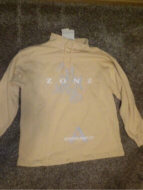 NWT Arizona Jean Co. Light Peach Hoodie Sweatshirt Womens medium